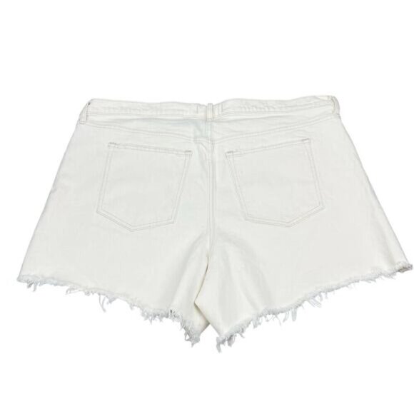 NWT ABERCROMBIE & FITCH The Dad Short High Rise 22 Cream Ivory White - Picture 8 of 8